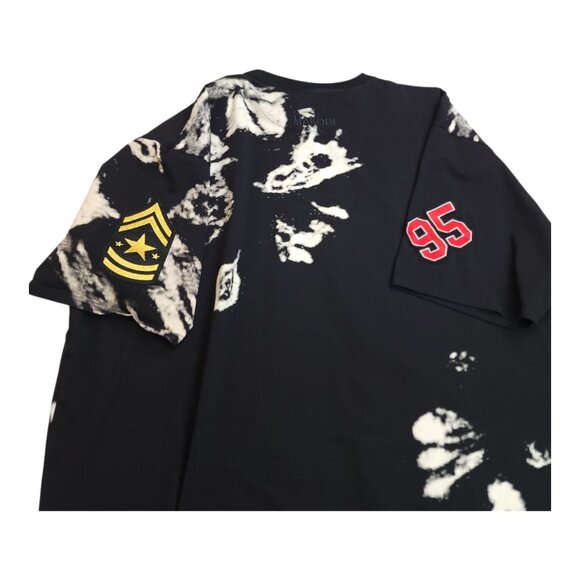 Makobi Mens Graphic Tee 4XB Black With Patches & Tie-Dye Accents Big & Tall - Picture 8 of 9